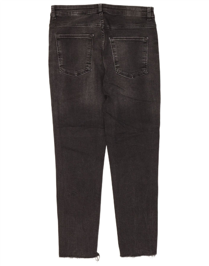 ZARA Vaqueros Slim Mujer EU 42 Large W32 L27 Negro
