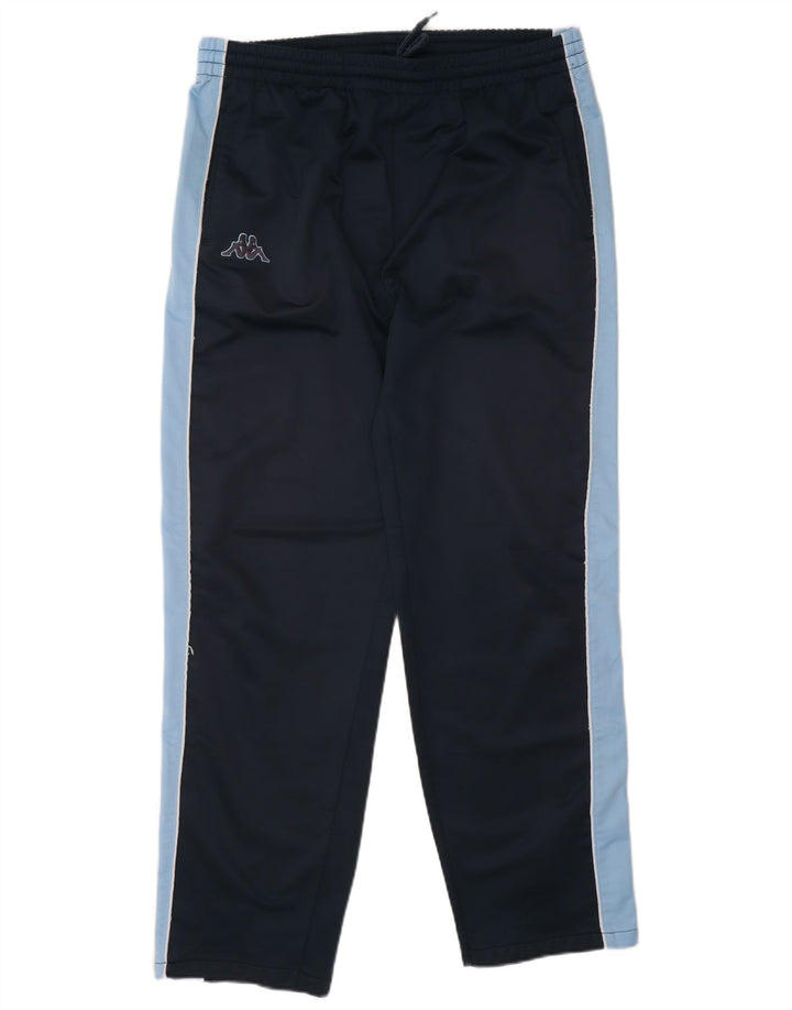Kappa Hombre Pantalones De Chándal Joggers Large Azul Marino Colorblock Poliéster