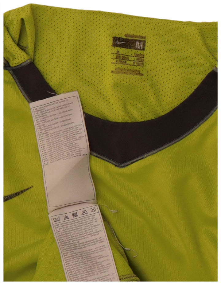 NIKE Hombre Mercurial Camiseta Top Poliéster Color Block Verde Medio