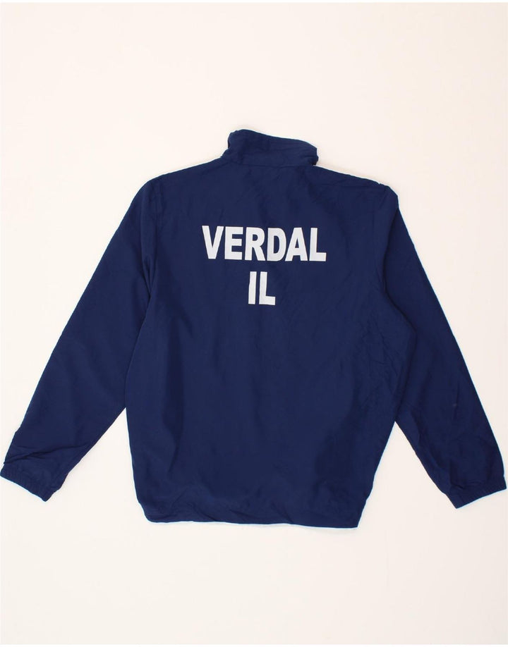 ADIDAS Boys Graphic Pullover Tracksuit Top 13-14 Years Navy Blue Vintage Adidas and Second-Hand Adidas from Messina Hembry 
