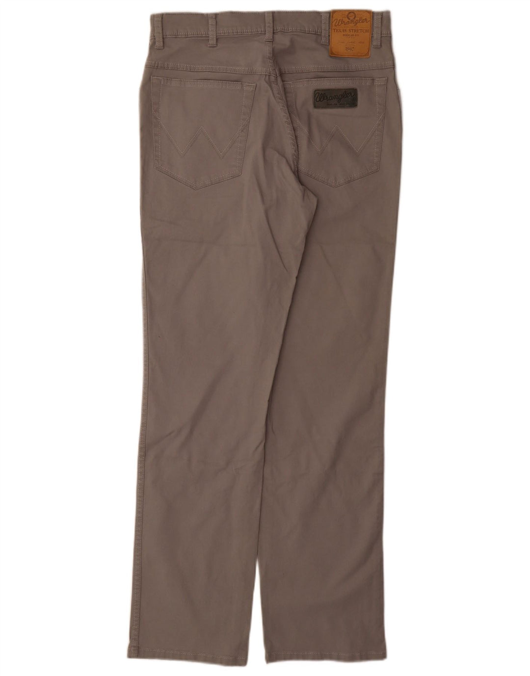 WRANGLER Pantalones casuales rectos elásticos Texas para hombre W32 L32 Algodón gris