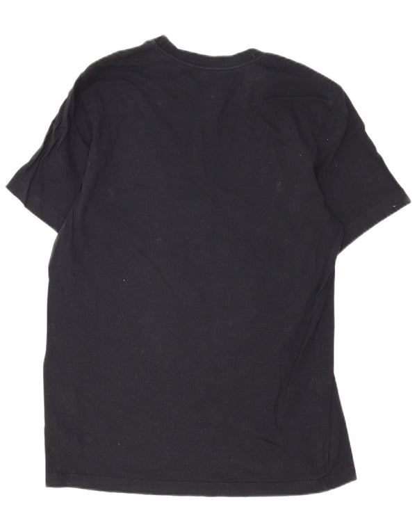 Nike - Camiseta con gráfico Swoosh para hombre, talla mediana, algodón negro