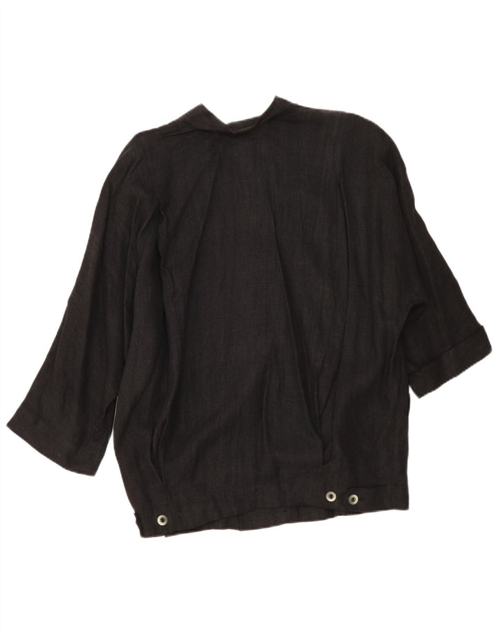 Max Mara Chaqueta tipo blazer de gran tamaño con 4 botones para mujer, talla 10, color negro