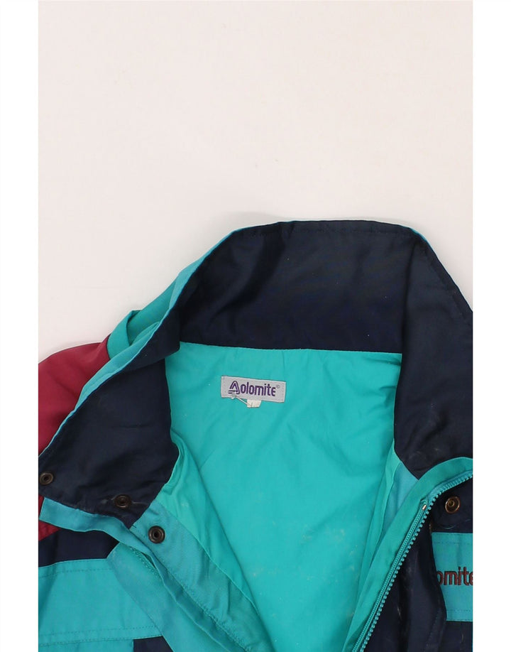 DOLOMITE Mens Windbreaker Jacket UK 40 Large Blue Colourblock Nylon Vintage Dolomite and Second-Hand Dolomite from Messina Hembry 
