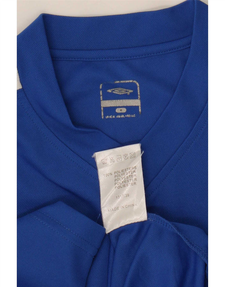 Umbro Hombre Top Manga Larga Poliéster Color Block Azul Medio