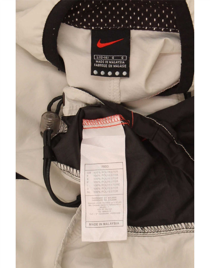 Nike Mujer Jersey Chándal Top US 12/14 Grande Beige Colorblock