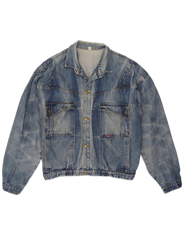 Vintage hombres chaqueta de mezclilla Reino Unido 42 XL azul