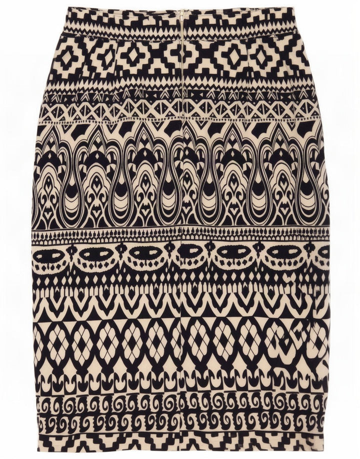 Falda lápiz vintage para mujer EU 38 Mediana W30 Poliéster geométrico negro