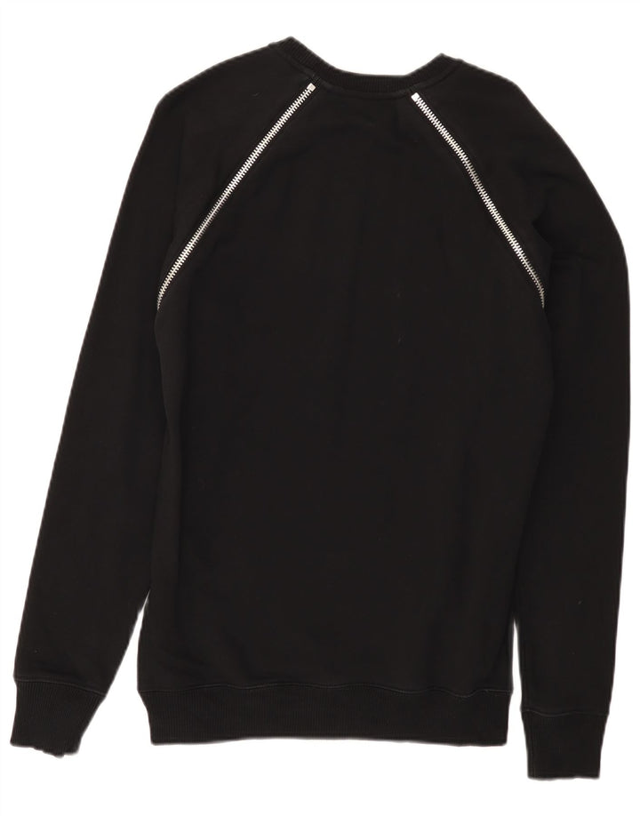 Diesel Mujer Sudadera Jumper UK 44 Mediano Negro Algodón