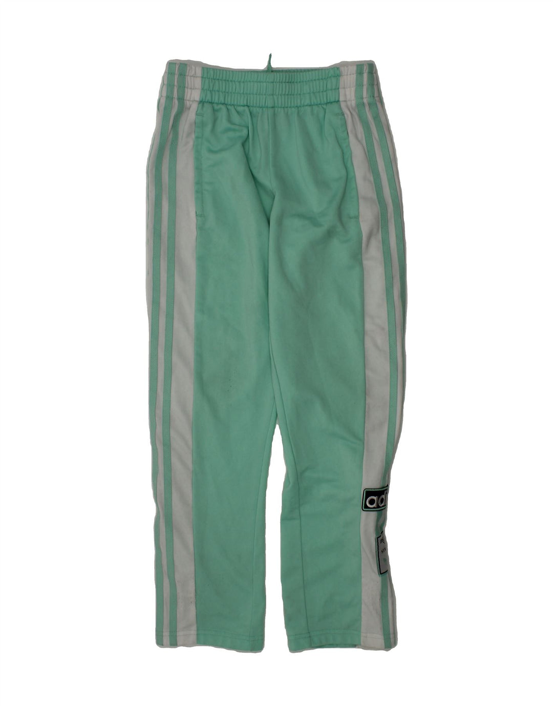 ADIDAS Girls Graphic Tracksuit Trousers 9-10 Years  Turquoise Colourblock Vintage Adidas and Second-Hand Adidas from Messina Hembry 