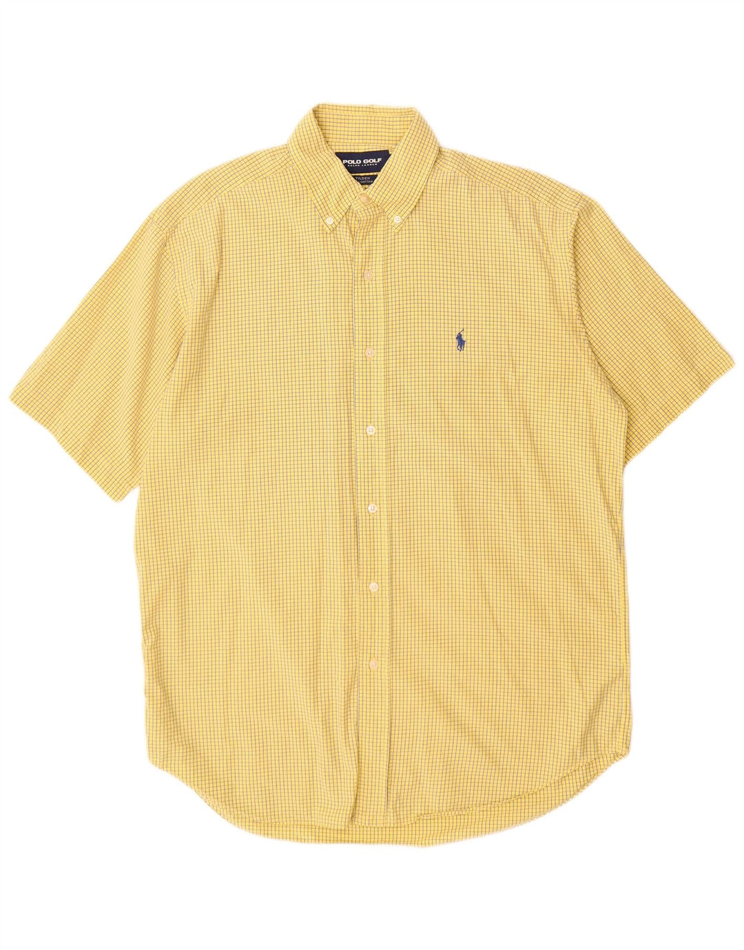Polo Ralph Lauren Camisa a cuadros Tilden para hombre Cuadros amarillos medianos