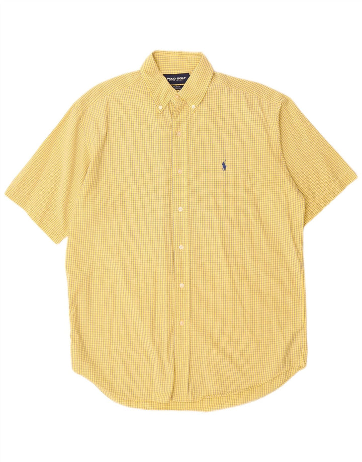 Polo Ralph Lauren Camisa a cuadros Tilden para hombre Cuadros amarillos medianos