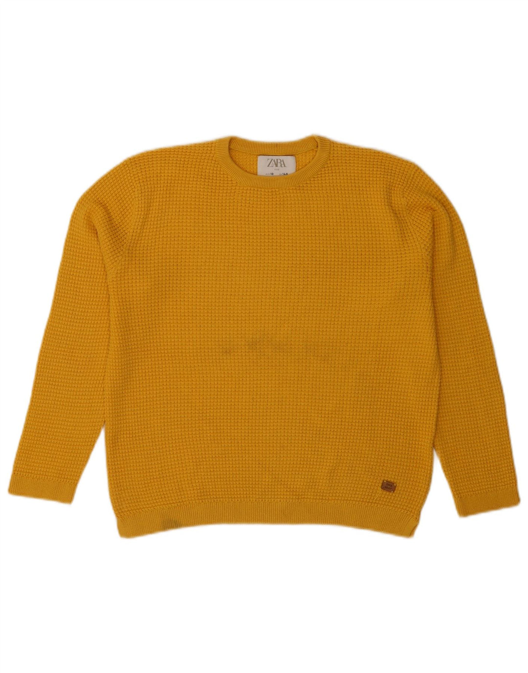 Zara Jersey con Cuello Redondo para Niños 9-10 Años Amarillo