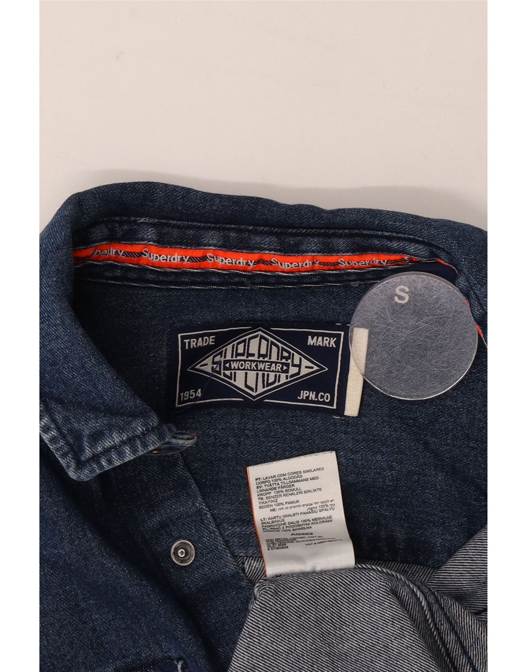 Superdry Camisa Vaquera De Algodón Azul Pequeño Para Hombre
