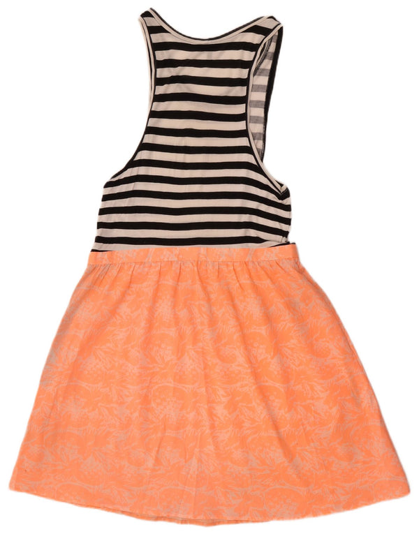 Hurley Vestido Acampanado Sin Mangas para Mujer UK 40 XL Rayas Multicolor