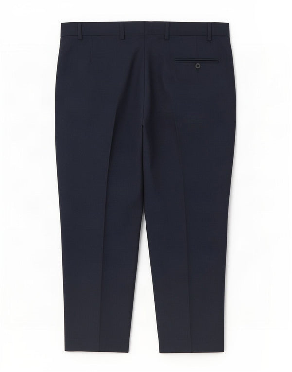 Marks & Spencer Pantalones de traje rectos de corte entallado para hombre W44 L29 Azul marino