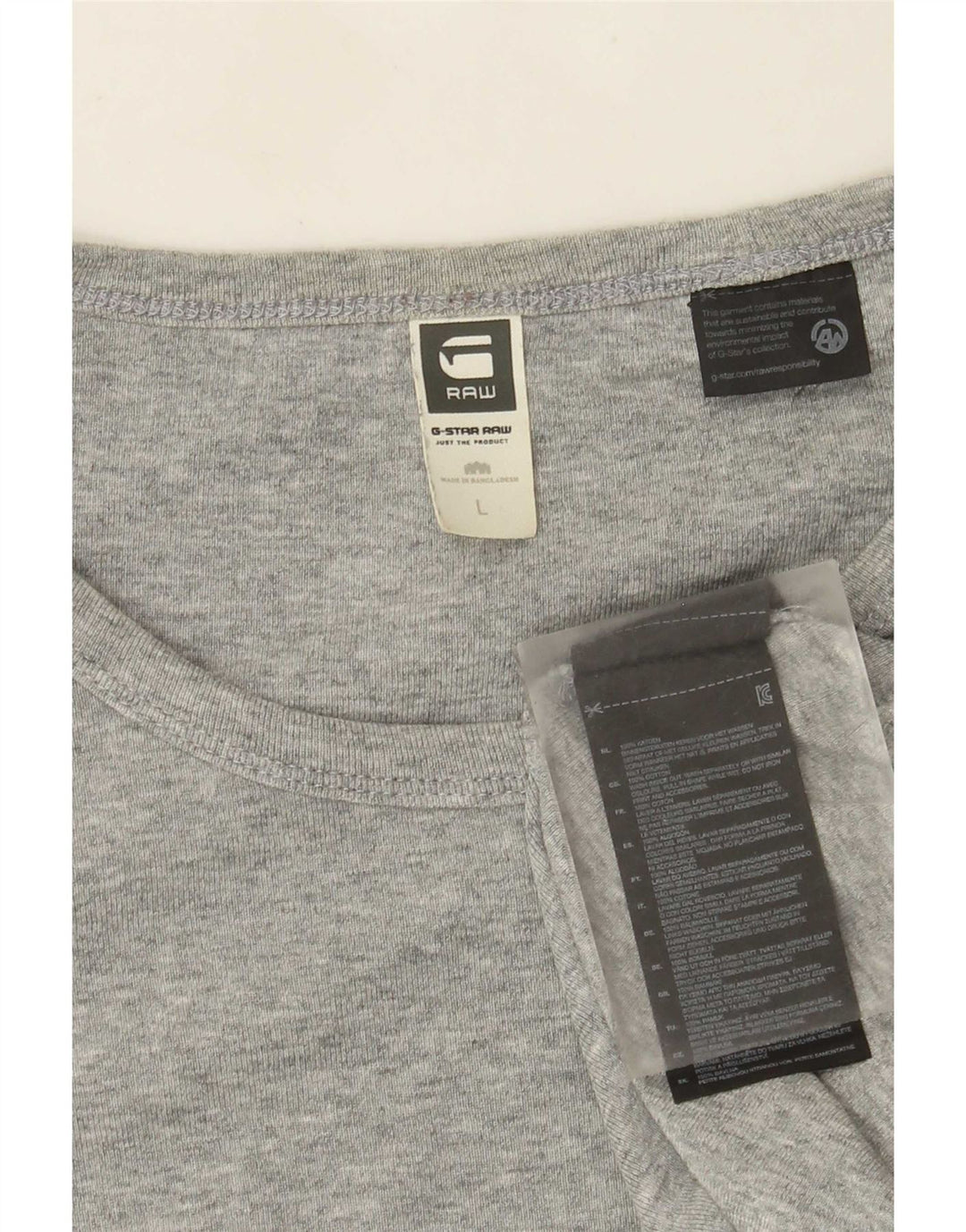 G-Star Hombre Top de manga larga de algodón moteado gris grande