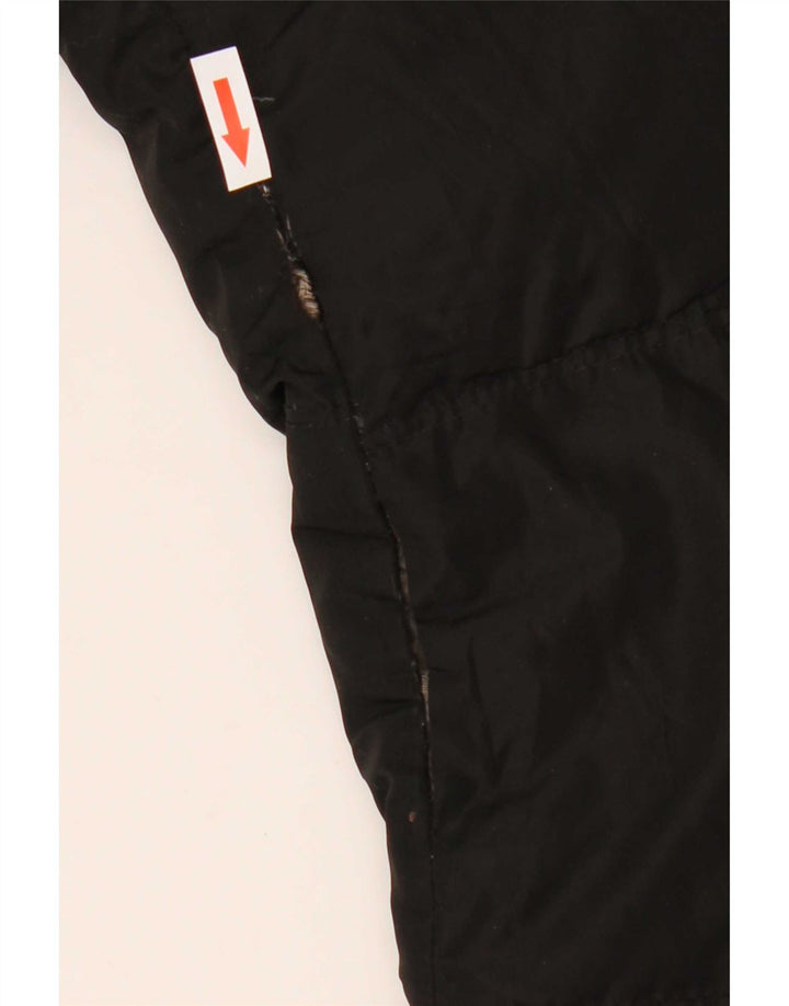 Zara Mujer Abrigo Acolchado UK 40 Pequeño Poliéster Negro