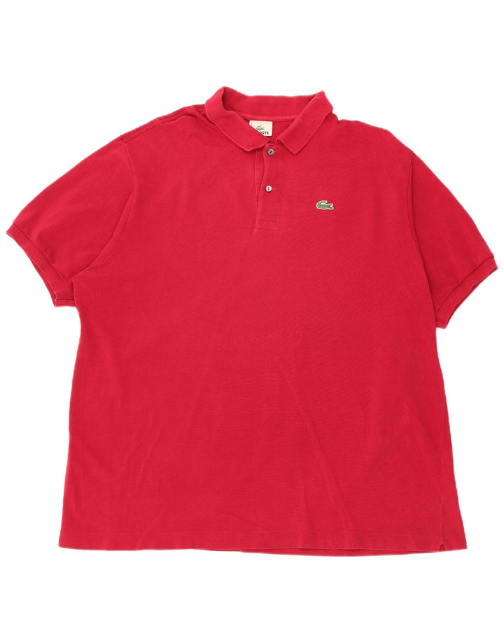 LACOSTE Polo para hombre Talla 8 3XL Algodón rojo