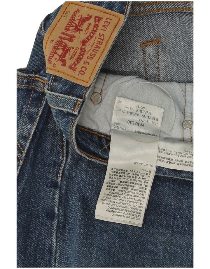 Levi's Hombre 501 Vaqueros Rectos W30 L30 Algodón Azul