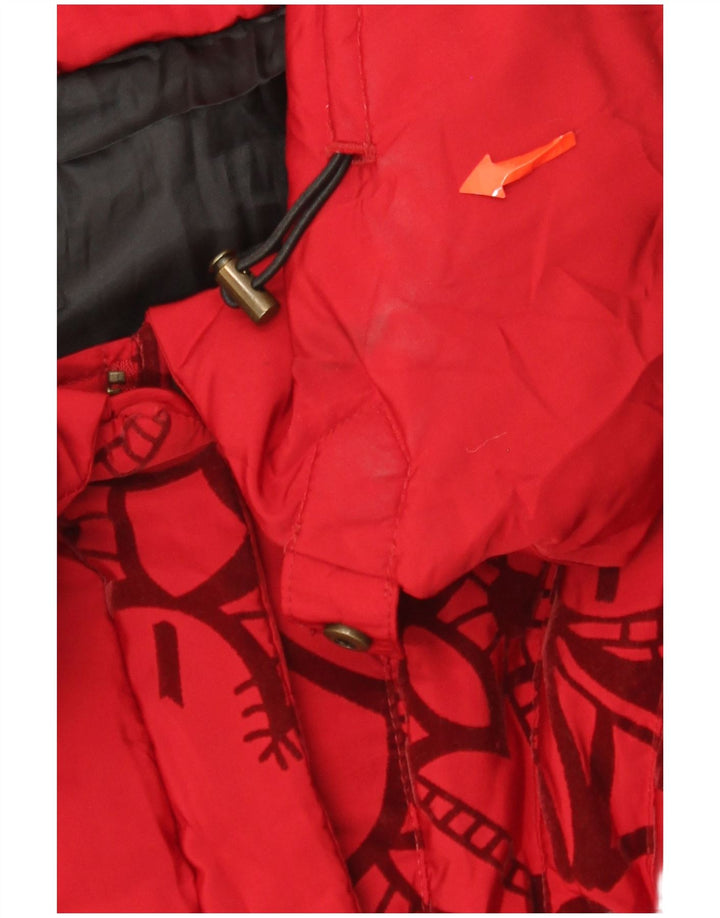 Abrigo acolchado Desigual para mujer EU 36 Poliéster floral rojo pequeño