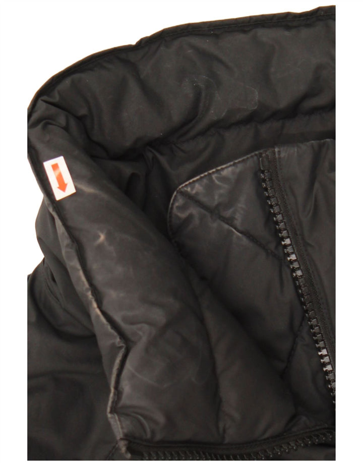 Nike Chaqueta acolchada con gráfico extragrande para mujer UK 6 XS Poliéster negro