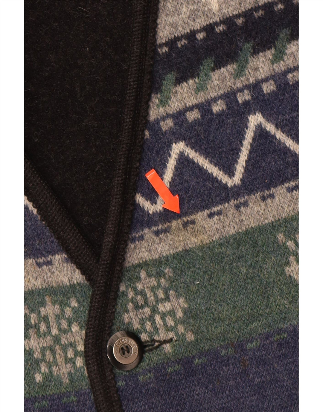 GIESSWEIN Chaleco para hombre UK 48 Mediano Lana geométrica multicolor