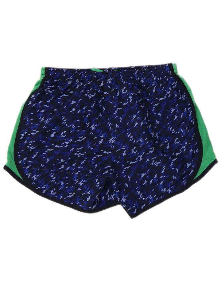 NIKE Pantalones cortos deportivos Dri Fit para mujer UK 40 XL Poliéster color azul marino