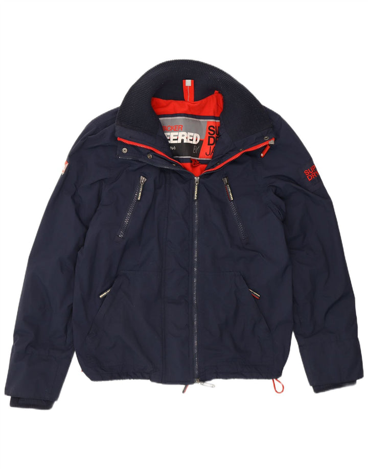 SUPERDRY Chaqueta cortavientos para mujer ES 40 XL Nylon azul marino