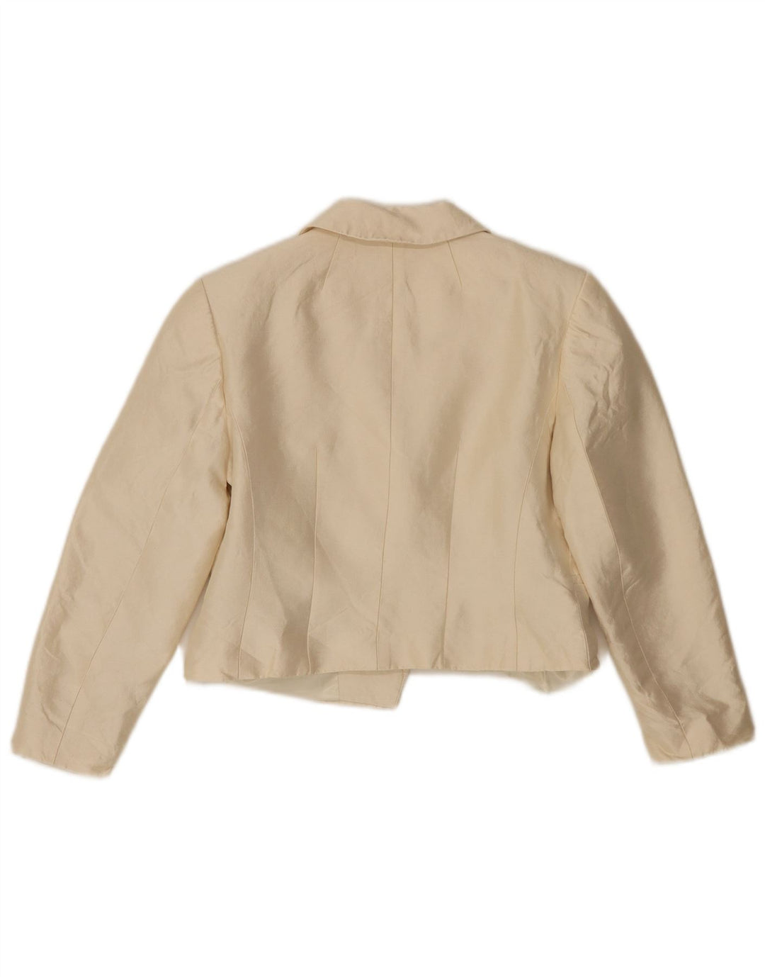 Hobbs Chaqueta tipo blazer corta con 2 botones para mujer Reino Unido 10 Small Off White Wool