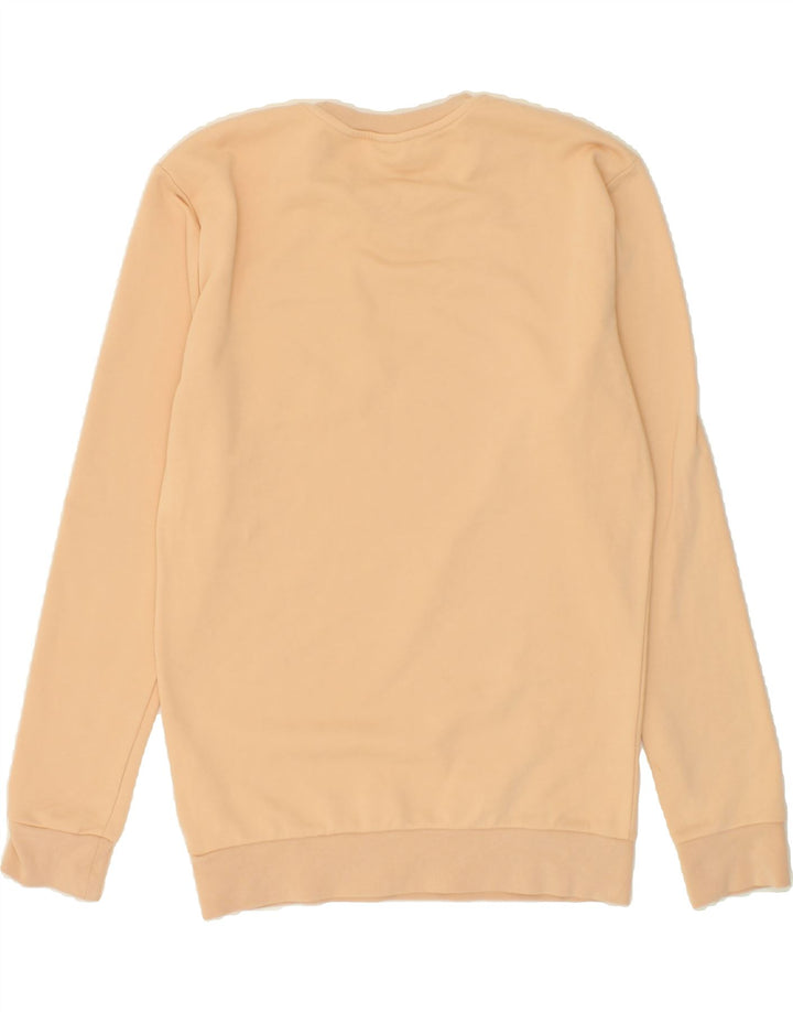PUMA Womens Oversized Graphic Sweatshirt Jumper UK 10 Small Beige Cotton Vintage Puma and Second-Hand Puma from Messina Hembry 