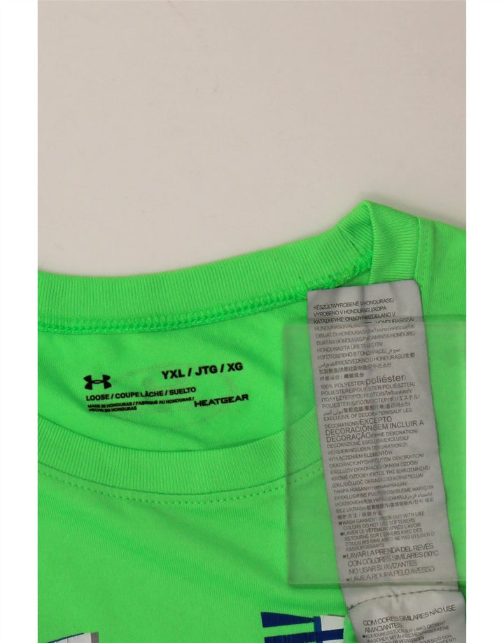 UNDER ARMOUR Camiseta gráfica Heat Gear para niños 13-14 años XL Verde