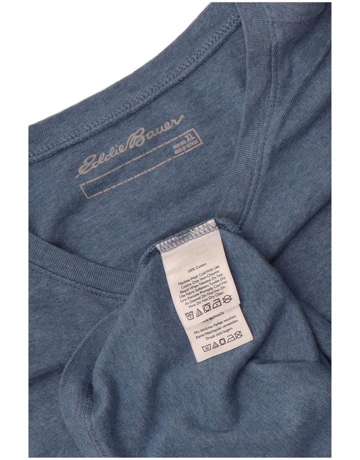 EDDIE BAUER Camiseta Mujer Top UK 40 XL Algodón Azul