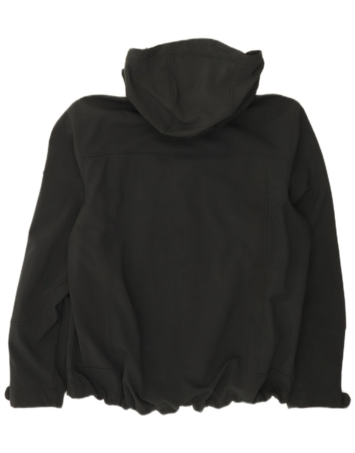 Rodeo Chaqueta cortavientos con capucha para hombre UK 42 XL Poliéster negro