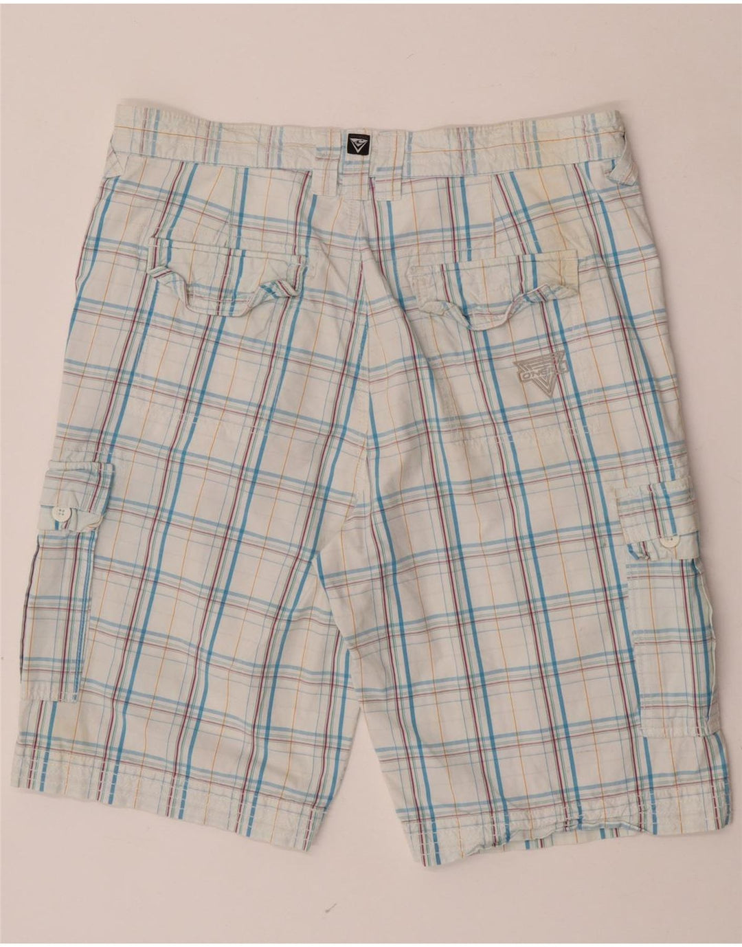 O'Neill Pantalones cortos tipo cargo para hombre W34 Algodón a cuadros azules grandes