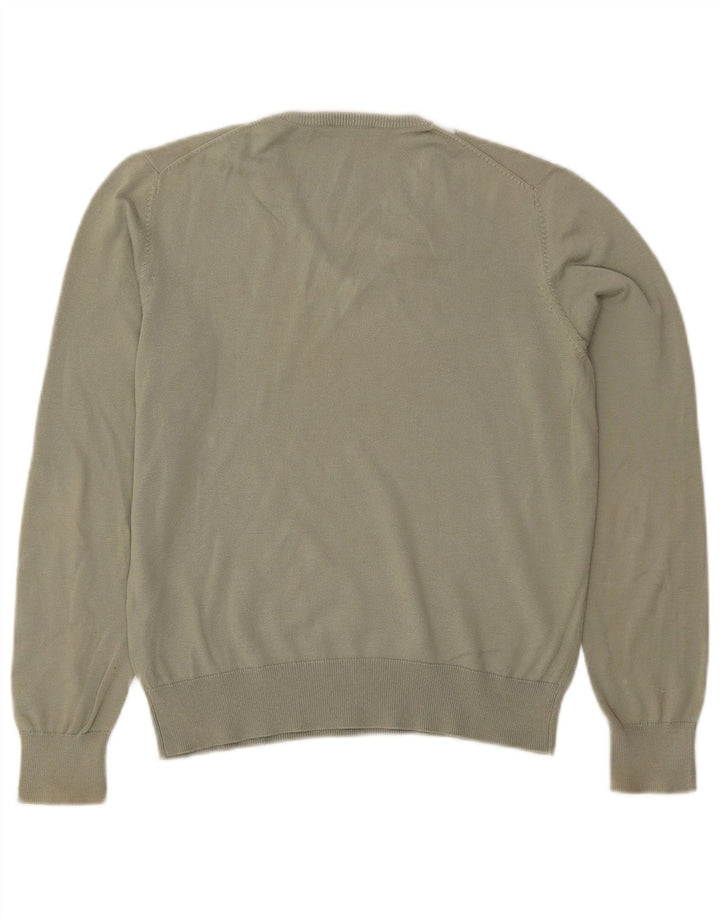 PRINGLE Suéter tipo jersey con cuello en V para mujer UK 44 Medium Khaki Argyle/Diamond