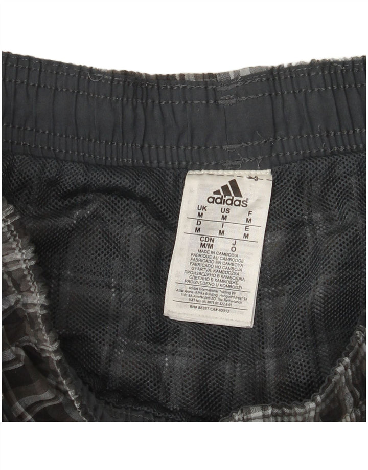Pantalón Corto Deportivo Adidas Hombre Mediano A Cuadros Negro Poliéster