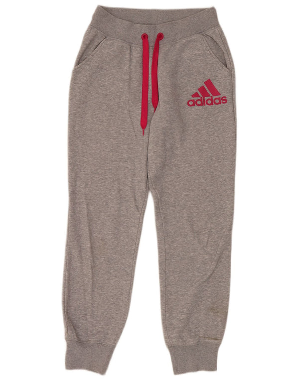 Adidas Mujer Graphic Chándal Pantalones Joggers UK 4/6 XS Gris Algodón