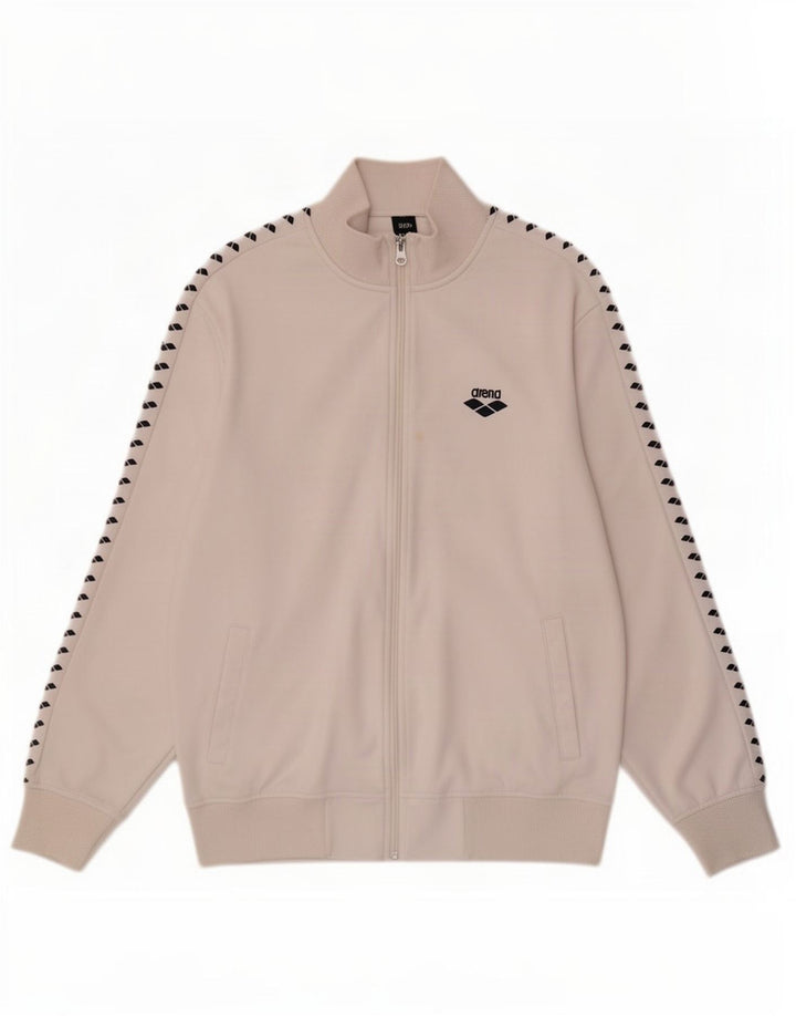 Arena Hombre Graphic Chándal Top Chaqueta XL Poliéster Blanco