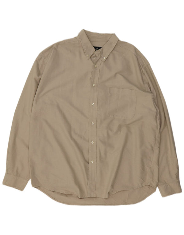 EDDIE BAUER Camisa Hombre XL Algodón Beige