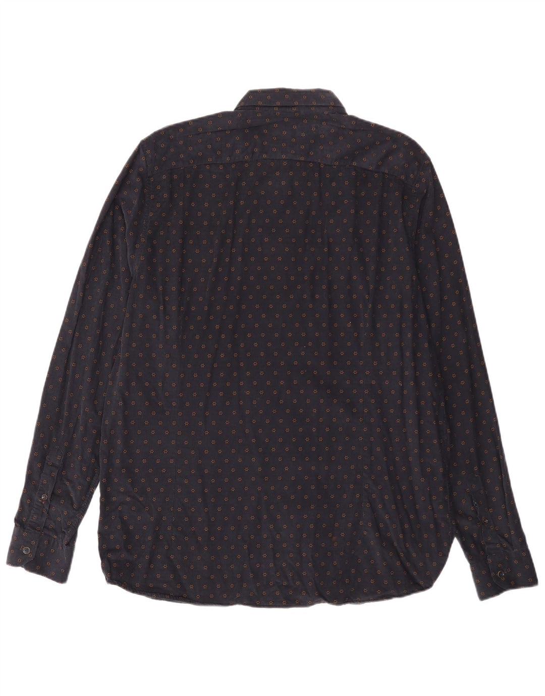 TED BAKER Camisa de pana para hombre Talla 6 2XL Algodón floral azul marino