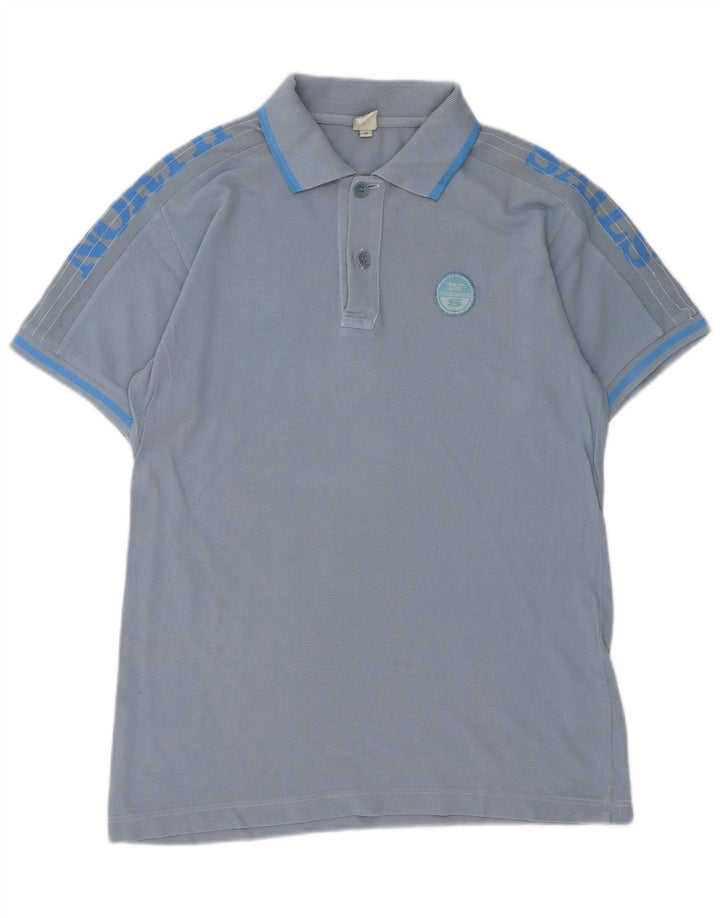 North Sails Polo Gráfico De Hombre De Algodón A Rayas Azul Medio