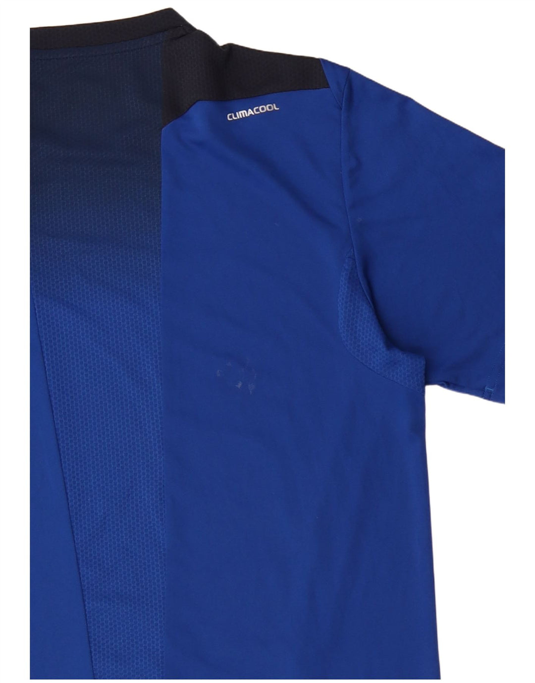 ADIDAS Camiseta Climacool para hombre Top grande azul color block poliéster