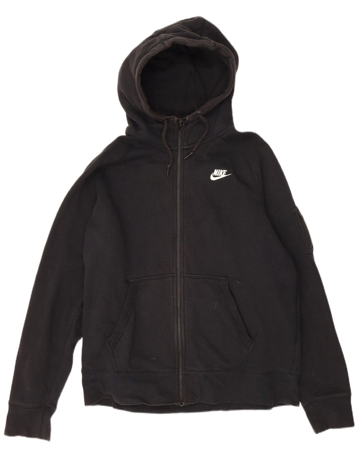 Nike - Sudadera con capucha y cremallera para hombre, talla grande, algodón negro