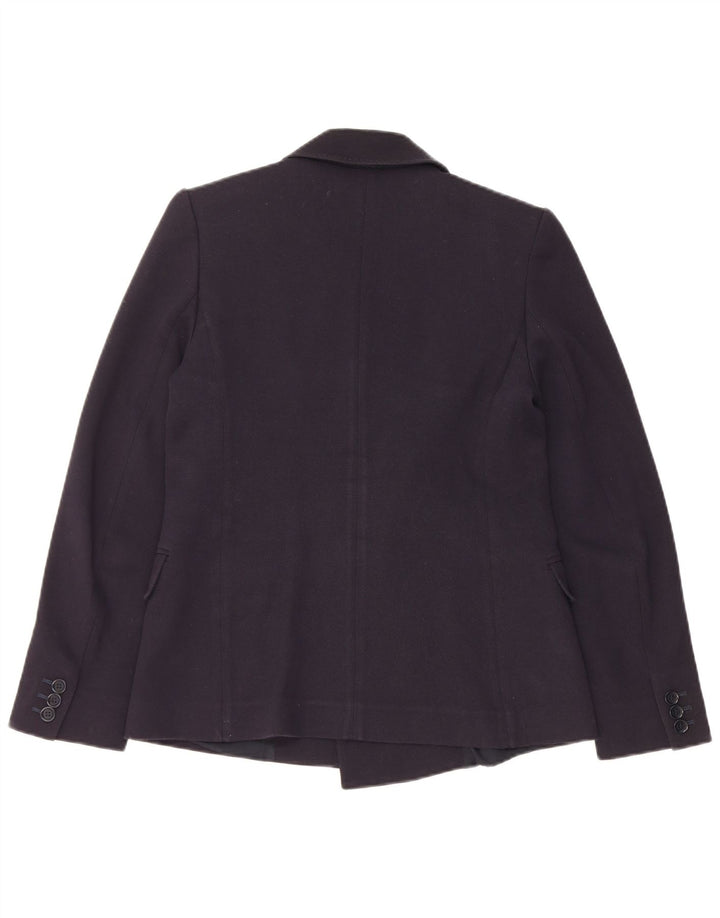 Max Mara Chaqueta tipo blazer con doble botonadura de fin de semana para mujer UK 10 Small Azul marino