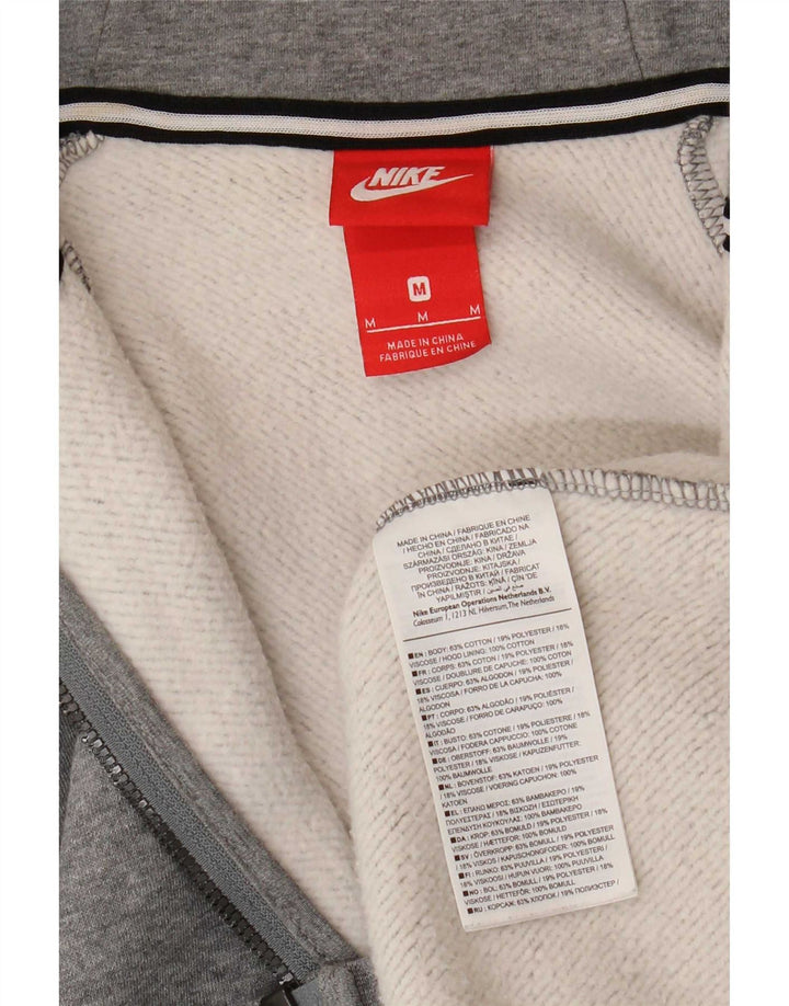 Nike - Sudadera con capucha y cremallera para hombre, algodón gris medio
