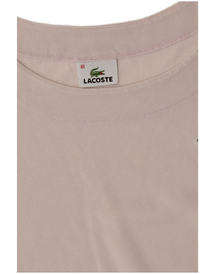 Camiseta Lacoste Mujer Top Talla 48 XL Algodón Rosa