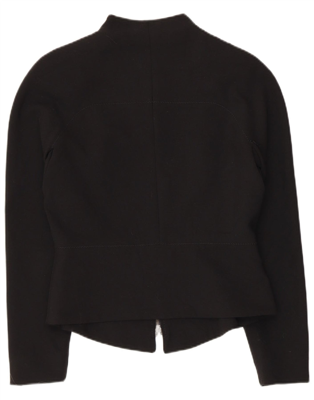 VINTAGE Chaqueta Blazer para Mujer Reino Unido 10 Pequeño Poliéster Negro