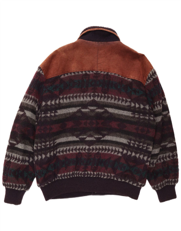 C&A Chaqueta bomber de punto para hombre, talla mediana, multicolor, Fair Isle
