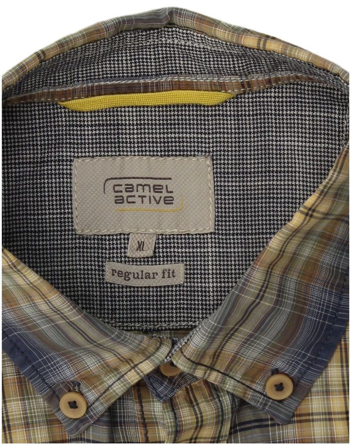 CAMEL ACTIVE Camisa de manga corta para hombre Regular Fit XL Blue Check